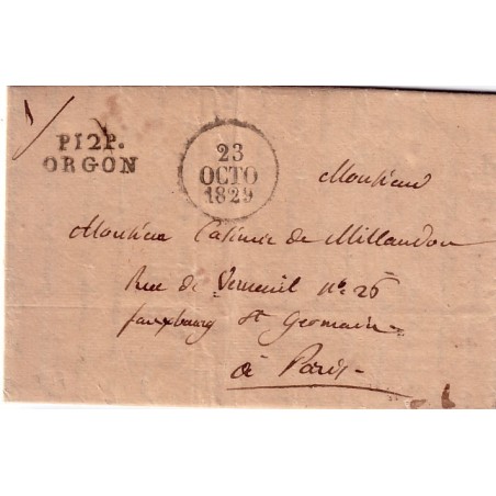 BOUCHES DU RHONE - P 12 P ORGON 23 OCTOBRE 1829.