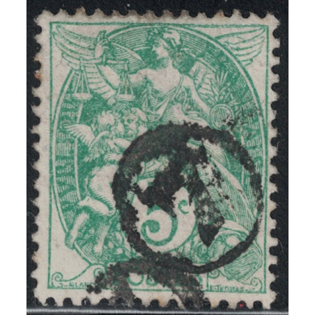 No111 - 5c TYPE BLANC - OLITERATION JOUR DE L'AN CHIFFRE 7 - COTE 7€.