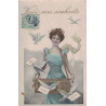 PARIS - JOUR DE L'AN - TYPE BLANC - CHIFFRE 42 DANS UN CERCLE - CARTE DE PARIS POUR PARIS.