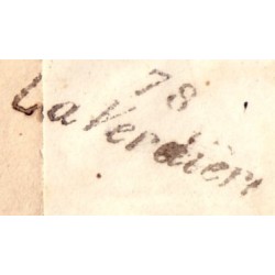 VAR - 78 LA VERDIERE CURSIVE AU VERSO -LETTRE DE BRIGNOLES 22-5-1852.