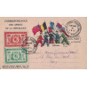 copy of GUERRE 14-18 - CARTE EN FRANCHISE - ILLUSTREE DRAPEAUX "ILS VAINCRONT!"