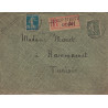 copy of LEVANT - LIBAN - TYR - 24-6-1942 - TRIPLE BANDE CENSURE - CACHET CENSEUR CROIX DE LORRAINE + PUCE A/G