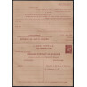 PETAIN - 1F20 - CARTE POSTALE REPONSE PAYEE - DEMANDE D'EXTRAIT DE MARIAGE - COTE 400€.