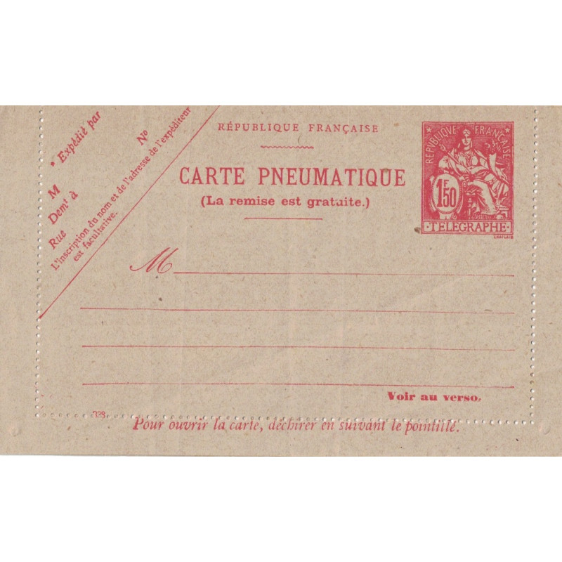 CHAPLAIN - CARTE PNEUMATIQUE -1F50 - COTE 30€.
