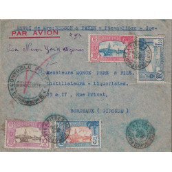GUADELOUPE - POINTE A PITRE POUR BORDEAUX - CONTROLE POSTAL COMMISSION B DE GUADELOUPE - LE 2-12-1938.