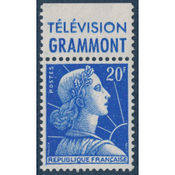 No1011B - 20F MULLER AVEC BANDELETTE PUB - TELEVISION GRAMMONT.