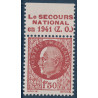 No0517 - 1F50 PETAIN AVEC PUB SECOURS NATIONAL 1941.