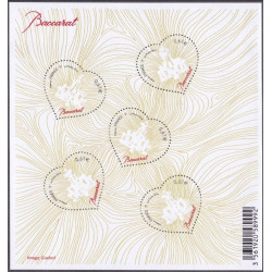 BLOC FEUILLET No0134 - COEUR DE BACCARAT - SAINT VALENTIN.