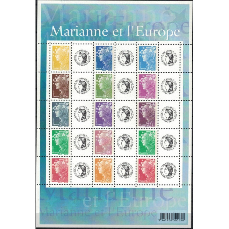 FEUILLET PERSONNALISABLE - F4226A Gb - MARIANNE DE BEAUGEARD - VIGNETTES CERES.