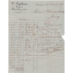 EMPIRE - N°24 - AMBULANT M.CM (MONT CENIS A MACON) - CACHET GARE DE CHAMBERY - LETTRE POUR ANNECY - SIGNE CALVES.