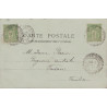 VAUCLUSE - ST PIERRE DE VASSOLS - 3 MAI 1901 - 5c SAGE N°106x2 - CARTE POSTALE POUR VAISON.
