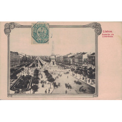 LIGNE J - BORDEAUX A BUENOS-AYRES 1° LJ N°2 EN BLEU - TYPE BLANC SUR CARTE POSTALE DU 6 MARS 1905 - A L'ESCALE DE LISBONNE.
