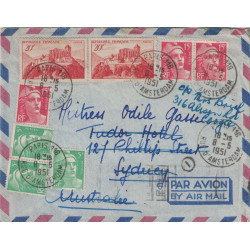 PARIS 118 - 21 RUE D'AMSTERDAM - AFFRANCHISSEMENT A 100F - POUR SYDNEY - AUSTRALIE - LE 8-5-1951.