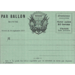 BALLON MONTE - FORMULE AUX DRAPEAUX NEUVE.