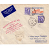 TUNISIE - INAUGURATION DU SERVICE AERO-POSTAL TNIS-ALGER - 5-4-1938 - LETTE RECOMMANDEE POUR BRAZZAVILLE.
