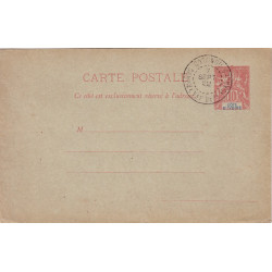 COTE D'IVOIRE - ENTIER POSTAL CACHET COTONOU DAHOMEY ET DEPENDANCE - 7-9-1922.