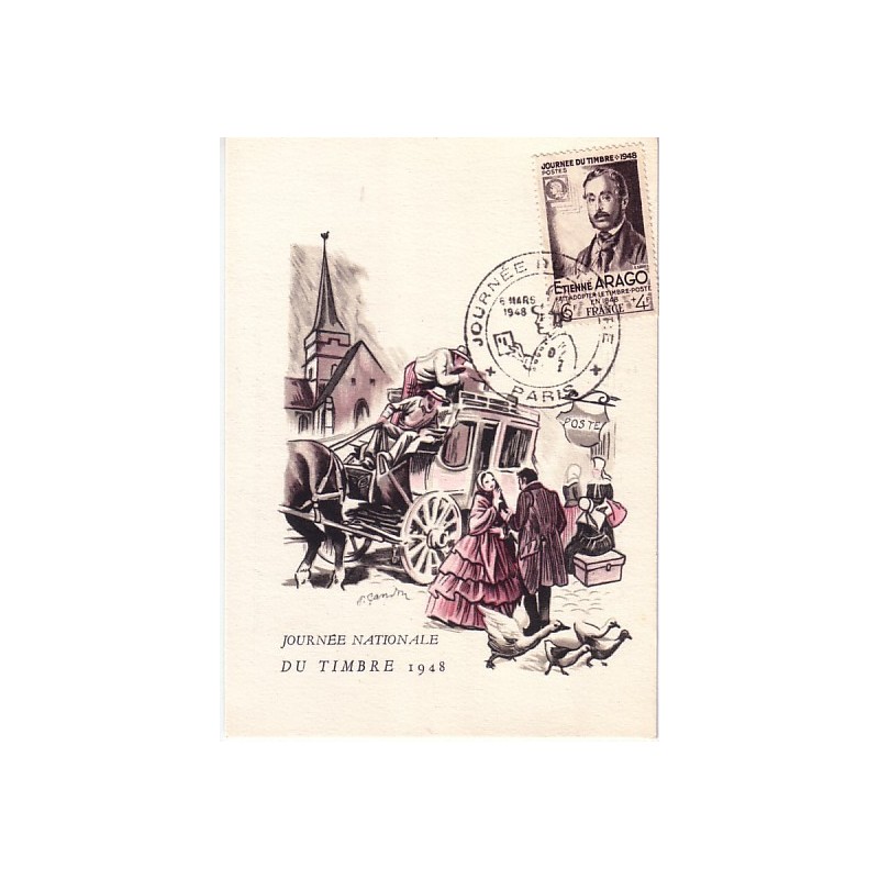 JOURNEE DU TIMBRE 1948 - PARIS.