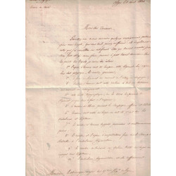 ALGERIE - ALGER - ARMEE EXPEDIre D'AFRIQUE - A - LETTRE D'ALGER DU CHIRURGIEN EN CHEF POUR UN CHIRURGIEN MAJOR.