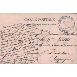 LEVANT ALLEMAND - CONSTANTINOPEL DEUTSCHE POST - 12-11-1906 - CARTE POUR BARCELONE - ESPAGNE.