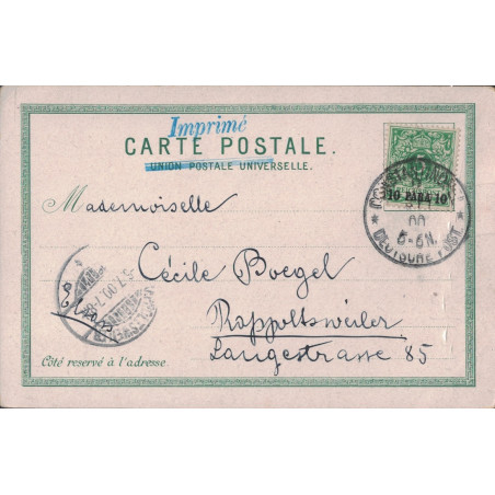 LEVANT ALLEMAND - CONSTANTINOPEL DEUTSCHE POST - 6-7-1900 - CARTE POUR L'ALLEMAGNE.