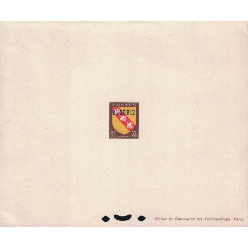 ALGERIE - EPREUVE DE LUXE - BLASON LORRAINE AVEC SURCHARGE - N°244 - SUPERBE.