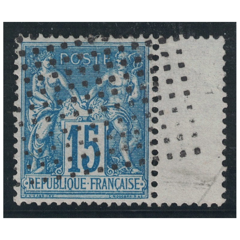 No090 - SAGE - CARRE DE POINTS - PARIS DEPART - PEU COURANT.