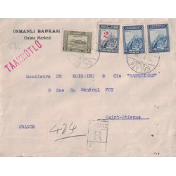 TURQUIE - GALATA - LETTRE RECOMMANDEE DE LA BANQUE OTTOMANE POUR LA FRANCE LE 5-7-1930.