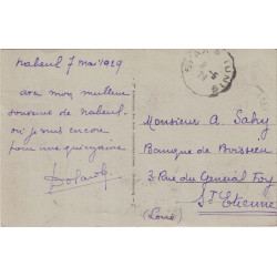 TUNISIE - NABEUL - CARTE POSTALE POUR LA FRANCE CONVOYEUR LIGNE SFAX A TUNIS LE 8-5-1929. .