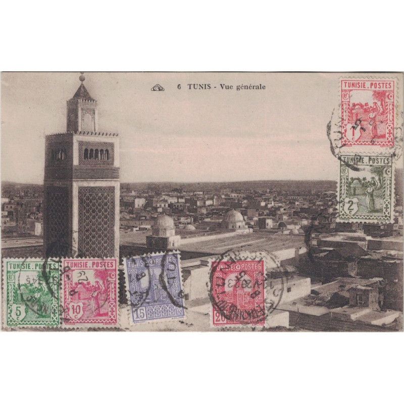 TUNISIE - NABEUL - CARTE POSTALE POUR LA FRANCE CONVOYEUR LIGNE SFAX A TUNIS LE 8-5-1929. .