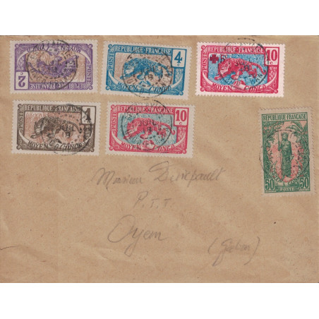 CONGO - BRAZZAVILLE - LETTRE POUR OYEN AU GABON EN JUILLET 1918.
