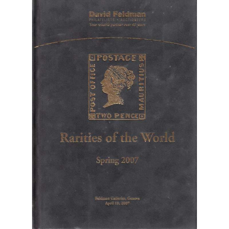 DAVID FELDMAN 2007 - RARITIES OF THE WORLD -  COUVERTURE VELOUR.