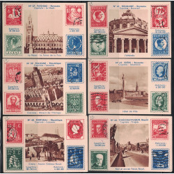 CHROMO - 31IMAGE AVEC ILLUSTRATIONS DE TIMBRES PAR PAYS AVEC PHOTO DES CAPITALES