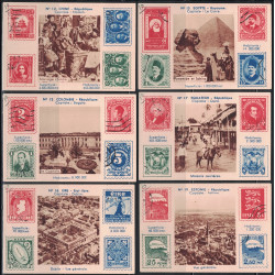 CHROMO - 31IMAGE AVEC ILLUSTRATIONS DE TIMBRES PAR PAYS AVEC PHOTO DES CAPITALES