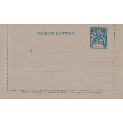 MAYOTTE - TYPE GROUPE - CARTE LETTRE - 15c NEUVE.