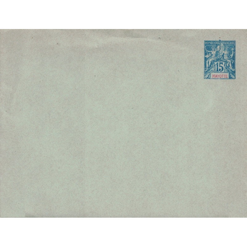 MAYOTTE - TYPE GROUPE - ENVELOPPE 15c - 147x112mm.