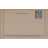 DIEGO SUAREZ ET DEPENDANCE - TYPE GROUPE - CARTE LETTRE 15c BLEU SUR GRIS.