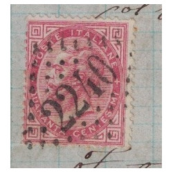 ITALIE - ITALIE MARSEILLE EN ROUGE - TIMBRE ITALIEN GC2240 DE MARSEILLE - 17-5-1865.