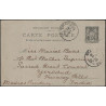 ENTIER TYPE SAGE 10c DE PARIS 29 AVRIL 1901 - A DESTINATION DE MADRAS (INDE) - CACHET SEA POSTE OFFICE