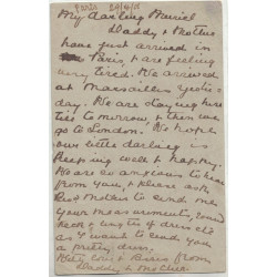 ENTIER TYPE SAGE 10c DE PARIS 29 AVRIL 1901 - A DESTINATION DE MADRAS (INDE) - CACHET SEA POSTE OFFICE