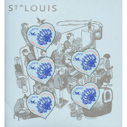BLOC FEUILLET No0153 - SAINT VALENTIN - COEUR DE ST LOUIS - 2022.