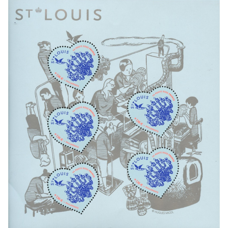 BLOC FEUILLET No0153 - SAINT VALENTIN - COEUR DE ST LOUIS - 2022.