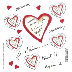 BLOC FEUILLET No0154 - SAINT VALENTIN - COEUR AGNES B - 2023.