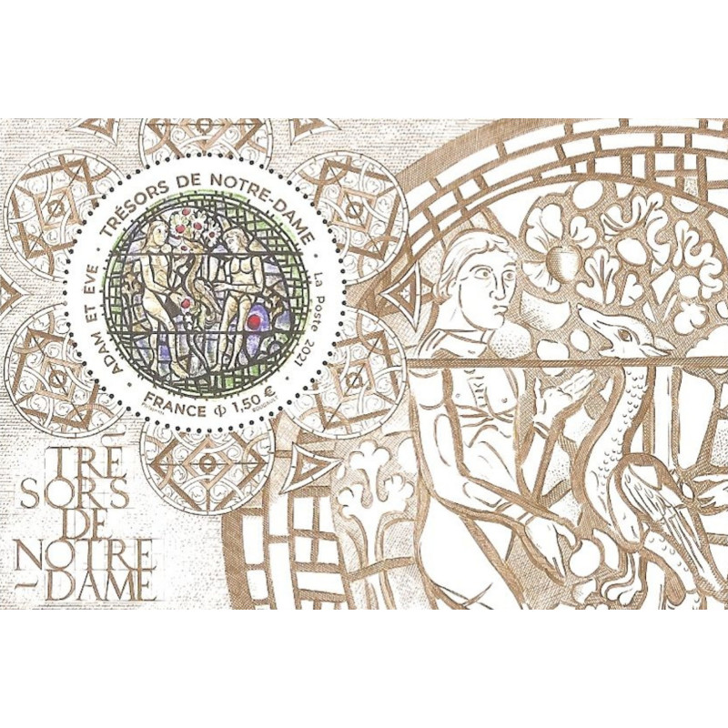 F5487 - TRESORS DE NOTRE DAME - VITRAIL - 2021.