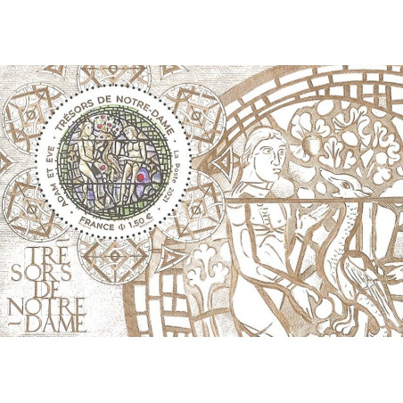 F5487 - TRESORS DE NOTRE DAME - VITRAIL - 2021.