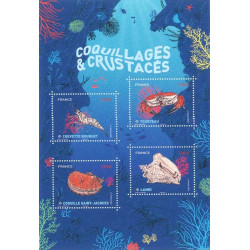 F5557 - SERIE NATURE - FAUNE - CRUSTACES ET COQUILLAGE - 2022.