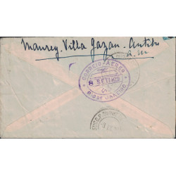 ALPES MARITIMES - NICE - MERSON - LETTRE AEROPOSTALE POUR RIO BRESIL LE 28 AOUT 1929.