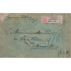 SYRIE - ALEXANDRETTE - MERSON - 3 PIASTRES SURCHARGE O.M.F - LETTRE RECOMMANDEE POUR MARSEILLE LE 6 JUILLET 1922.