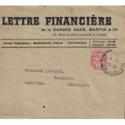 TYPE BLANC - 3c SEUL SUR BANDE DE JOURNAL ENTETE LETTRE FINANCIERE - CACHET PARIS RP - 45 PERIODIQUES 45 - 23-12-1910.