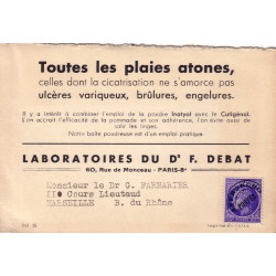 MAZELIN - PREO 60c BLEU SUR PUB MEDICALE - LABORATOIRE DU Dr F. DEBAT PARIS.