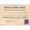 MAZELIN - PREO 60c BLEU SUR PUB MEDICALE - LABORATOIRE DU Dr F. DEBAT PARIS.